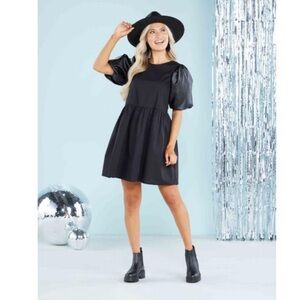 Mud Pie Ren Leather Dress NWT LARGE